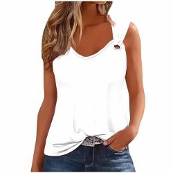 Susenstone Tank Top Damen Elegant Blusetops Ärmellose Lässig Sommer Kurz Frauen Trägertop Damentop Croptops Bedruckte Neckholder Tops mit Rundhalsausschnitt Westen Damen Oberteile Teenager Mädchen von Susenstone