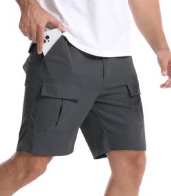 Suwangi Kurze Hosen Herren Bermuda Cargo Shorts Leichte Sommer Bequemem Kurze Elastische mit Taschen von Suwangi