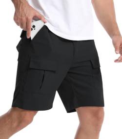 Suwangi Kurze Hosen Herren Bermuda Cargo Shorts Leichte Sommer Bequemem Kurze Elastische mit Taschen von Suwangi