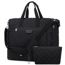 Suweir Reisetasche Damen Sporttasche Herren Weekender Travel Bag Mommy Kliniktasche Geburt mit Schuhfach Große Handgepäck Tasche Duffle Bag mit Kulturtasche für für Flugzeug Reise Camping Gym von Suweir