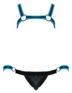 Harness plus Jock mit abnehmbaren Handfesseln von Svenjoyment Bondage