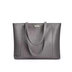 SwiftBuy LoShop Natürliche Große Shopper-Tragetaschen For Frauen Design Große Umhängetaschen Büro Damen Handtaschen(Dark Gray) von SwiftBuy