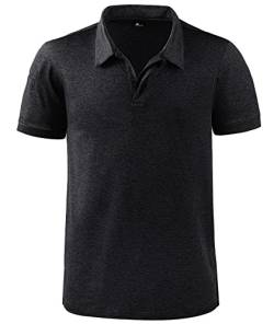 SwissWell Poloshirt Herren Kurzarm Polohemd Atmungsaktiv Schnelltrocknend Golf Tennis Tshirt Mit Brillenhalter Knopfleiste Sommer Sport Fitness Männer Regular Fit Polo von SwissWell