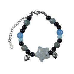 Sxett Trend Star Perlenarmbänder Naturstein Armbänder Armreif für Frauen Teenager Mädchen Sommer Armband Y2k Schmuck Geschenk von Sxett