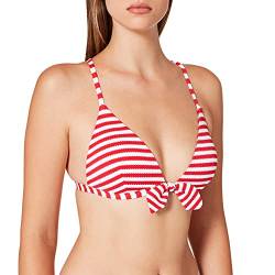 Sylvie Flirty Swimwear Damen Bikinioberteil Bajula, Rot (Red/White Stripes 4300), 40 (Herstellergröße: 85C) von Sylvie Flirty Lingerie