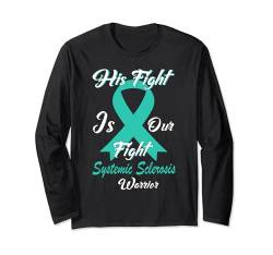 Systemic Sklerose Awareness Warrior Teal Ribbon Support Langarmshirt von Systemic Sclerosis Awareness Products (Lwaka)