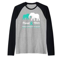 Systemische Sklerose Bewusstsein Elefant Mutter Mutter Unterstützung Raglan von Systemic Sclerosis Awareness Products (Lwaka)