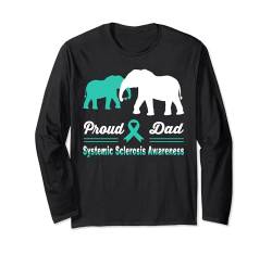 Systemische Sklerose Bewusstsein Elefant Papa Vater Unterstützung Langarmshirt von Systemic Sclerosis Awareness Products (Lwaka)