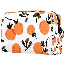 Karikatur Orange Kosmetiktasche Kulturbeutel Wasserdicht Waschtasche Kulturtasche Tragbar Make-Up Tasche Für Frauen Und Mädchen 18.5x7.5x13cm von SzELL