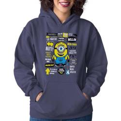 T-Nerds - Minion Famous Quotes - Damen Hoodie L - Navy von T-Nerds