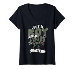 Damen T-Rex Tyrannosaurus Rex Dinosaurier Trex T-Shirt mit V-Ausschnitt von T-Rex Gifts for Boys, Women and Men