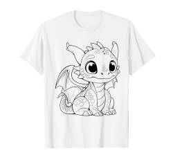 Drache Mandala zum bemalen & ausmalen für Kinder T-Shirt von T-Shirt zum bemalen für Kinder Motiv & ausmalen