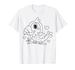 Vogel Mandala zum bemalen & ausmalen für Kinder T-Shirt von T-Shirt zum bemalen für Kinder Motiv & ausmalen