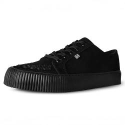 T.U.K. Ribbed Sole Sneaker - Herren und Damen Sneaker Creeper Style - Farbe Black - Leder und Wildleder Sneaker - Memory Foam Einlegesohle - Schnürschuhe - Punk Skate Rock Style Schuhe - Größe EU43 von T.U.K.