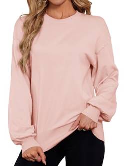 TAKEYAL Women Knitted Sweaters Oversized Crewneck Long Sleeve Basic Casual Trendy Pullover Top 2024 von TAKEYAL