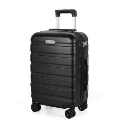 TAN.TOMI Koffer, Hartschalenkoffer, Koffer & Trolleys, Rollkoffer Reisekoffer Handgepäck, Suitcase Koffer mit Passwortsperre und 4 Rollen(Schwarz) von TAN.TOMI