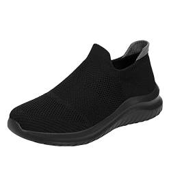 TDEOK Atmungsaktive Freizeitschuhe zum Schnüren, leicht, vielseitig, modisch, Herren, Herren, Herren-Turnschuhe Fanartikel Herren Schuhe (Black, 40) von TDEOK