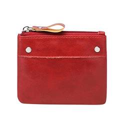 TDEOK Damentasche Modedesign Feine kleine PU- Geldbörse Geldbeutel Leichte Tasche Geldbörsen Damen Rot (Red, One Size) von TDEOK