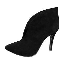 TDEOK Frauen Sexy Spitzschuh High Heels Pumps Hochzeitskleid Schuhe Abend Stilettos S Damenschuhe (Black, 38) von TDEOK