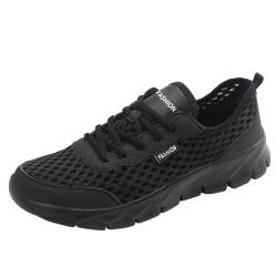 TDEOK Herren Leichte Atmungsaktive Freizeitschuhe Mesh Lässige Laufschuhe Herren Business Schuhe 48 (Black, 43) von TDEOK