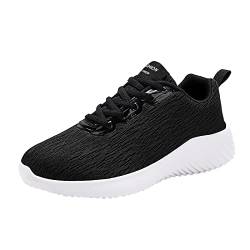 TDEOK Mode Männer Mesh Lässige Sportschuhe Schnüren Einfarbig Laufen Atmungsaktive Turnschuhe mit weichem Herren Schuhe 89 (White, 41) von TDEOK