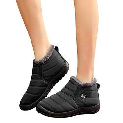 TDEOK Samt Stiefel für, die täglich gehen Keilabsatz Damen 37 (Black, 41) von TDEOK