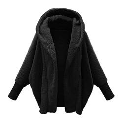 TDEOK Sweatjacke Damen Pulloverjacke Kapuzenpullover Trenchcoat Outdoorjacke Mantel Sportjacke Winddichter Winterjacke Wintermantel Beiläufig Winterparka Baumwolljacke Windjacke von TDEOK