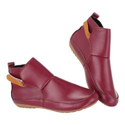 TDEOK Winterboots Damen GefüTtert Stiefeletten Damen Frauen Ankle Wellies Wasserdicht Regenstiefel Herren Damen Gummistiefel Kurze Warme Winterschuhe Herren Warm Gefüttert Schneestiefel von TDEOK