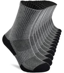 TDONE Sneaker Socken, Trekkingsocken Stark Gepolstert Baumwolle Atmungsaktiv Sportsocken Outdoor Wandersocken für Herren, Damen, 6 Paar von TDONE