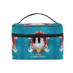 Kosmetiktasche mit Weihnachtsmann-Motiv "Merry Christmas" für Damen, Kulturbeutel, Zug, siehe abbildung, Einheitsgröße, Rucksack, Rucksäcke von TDTRADD