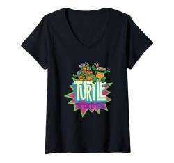 Damen Teenage Mutant Ninja Turtles: Mutant Mayhem Retro T-Shirt mit V-Ausschnitt von TEENAGE MUTANT NINJA