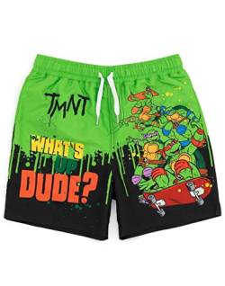 TEENAGE MUTANT NINJA Turtles Swim Shorts Jungen Kinder | Leonardo Donatello Michelangelo Raphael Skateboarding Schwimmhose | Rumpf Kordelzug Bund Bademode von TEENAGE MUTANT NINJA