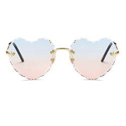 TENDYCOCO Vintage-brille Herzförmige Sonnenbrille Für Damen Farbige Sonnenbrille Hippie Retro Vintage Blendung Bunte Herzbrille Herz Brille Herz Sonnenbrille Metallrahmen Lolita Fräulein von TENDYCOCO