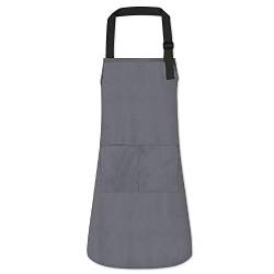 ZONEKEY Wasserdicht Schürze Kochschürze Verstellbarem Küchenschürze mit Tasche BBQ Backen Chef Schürze Damen Männer Erwachsene von TESELOR