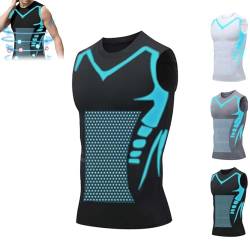 Vest Abnehmweste, Vitalvest Abnehmweste, 2024 New Version Ionic Shaping Vest Für Herren (Large,Black) von TETGSET