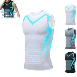 Vest Abnehmweste, Abnehmweste, 2024 New Version Ionic Shaping Vest Für Herren (Medium,White) von TETGSET