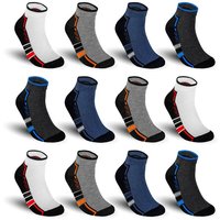 TEXEMP Sneakersocken 6 - 12 Paar Sneaker Socken Herren Damen Mehrfarbig Baumwolle Freizeit (Packung, 12-Paar) Frotteesohle von TEXEMP