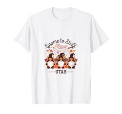 Gnome To Stuff Myself Utah Thanksgiving Herbst T-Shirt von THANKSGIVING GNOMES FALL SEASON States