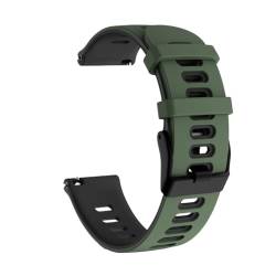 THBGTCNQ 20 22 mm Silikon-Uhrenarmband for Quarzuhr, Smart Watch, Armband, Armband, Silikonband, Schnellwechsel-Uhrenzubehör(Army Green black,20mm) von THBGTCNQ