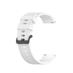 THBGTCNQ 20 mm 22 mm Silikon-Uhrenarmband, geeignet for herkömmliche Uhren, Smartwatches, Schnellwechsel-Uhrenarmband, Uhrenzubehör(White,20mm) von THBGTCNQ