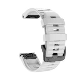 THBGTCNQ 22 26 mm Silikon-Schnellwechsel-Uhrenarmband for Quarzuhr, Smart Watch, Armband, Uhrenzubehör(White.,26mm) von THBGTCNQ