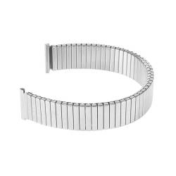 THBGTCNQ Elastisches Uhrenarmband aus Edelstahl 12 mm 14 mm 16 mm 18 mm 20 mm, Metall-Stretch-Erweiterungs-Uhrenarmband for Männer und Frauen, universelles Armband(Silver,18mm) von THBGTCNQ