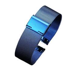 THBGTCNQ Metallgewebtes Armband Mesh-Uhrenarmband Herren Damen Universal-Armband 18 mm 20 mm Geeignet for traditionelle Uhren Smartwatches(Blue,18mm) von THBGTCNQ