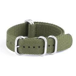 THBGTCNQ Nylon Watch Strap Soft Linen Watch Strap 20mm 22mm Mens Fabric Replacement Premium Watch Strap Watch Accessories(Green,20mm) von THBGTCNQ