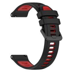 THBGTCNQ Sport-Uhrenarmband aus Silikon for Smartwatch-Armband, 22 mm, 20 mm, weiches Armband, Uhrenarmband, schneller Austausch, Uhrenzubehör(Black Red,20mm) von THBGTCNQ