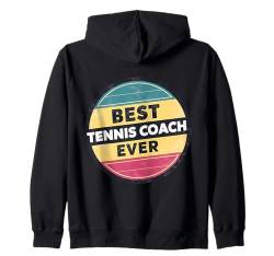 Best Tennis Coach Ever Retro Sunset Coaching Vintage Sun Kapuzenjacke von THE BEST TENNIS COACH PRODUCTS