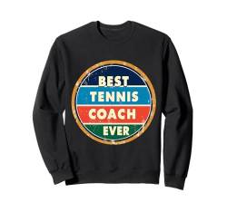 Bester Tennistrainer aller Zeiten: Vintage Sun Retro Sunset Coaching Sweatshirt von THE BEST TENNIS COACH PRODUCTS