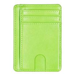 THEPOS Schlanke, blockierende Leder-Geldbörse, Kreditkartenetui, Ausweishalter, Geldbeutel for Herren und Damen, 11,5 x 8 x 0,5 cm (Color : C5) von THEPOS