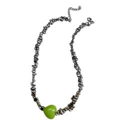 THINCAN Charmante Sommer Silber Perlenkette Einzigartige Herz Anhänger Choker Leicht von THINCAN