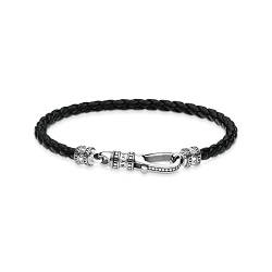 Thomas Sabo Lederarmband Karabiner 925 Sterling Silber A1931-682-11-L17 von THOMAS SABO